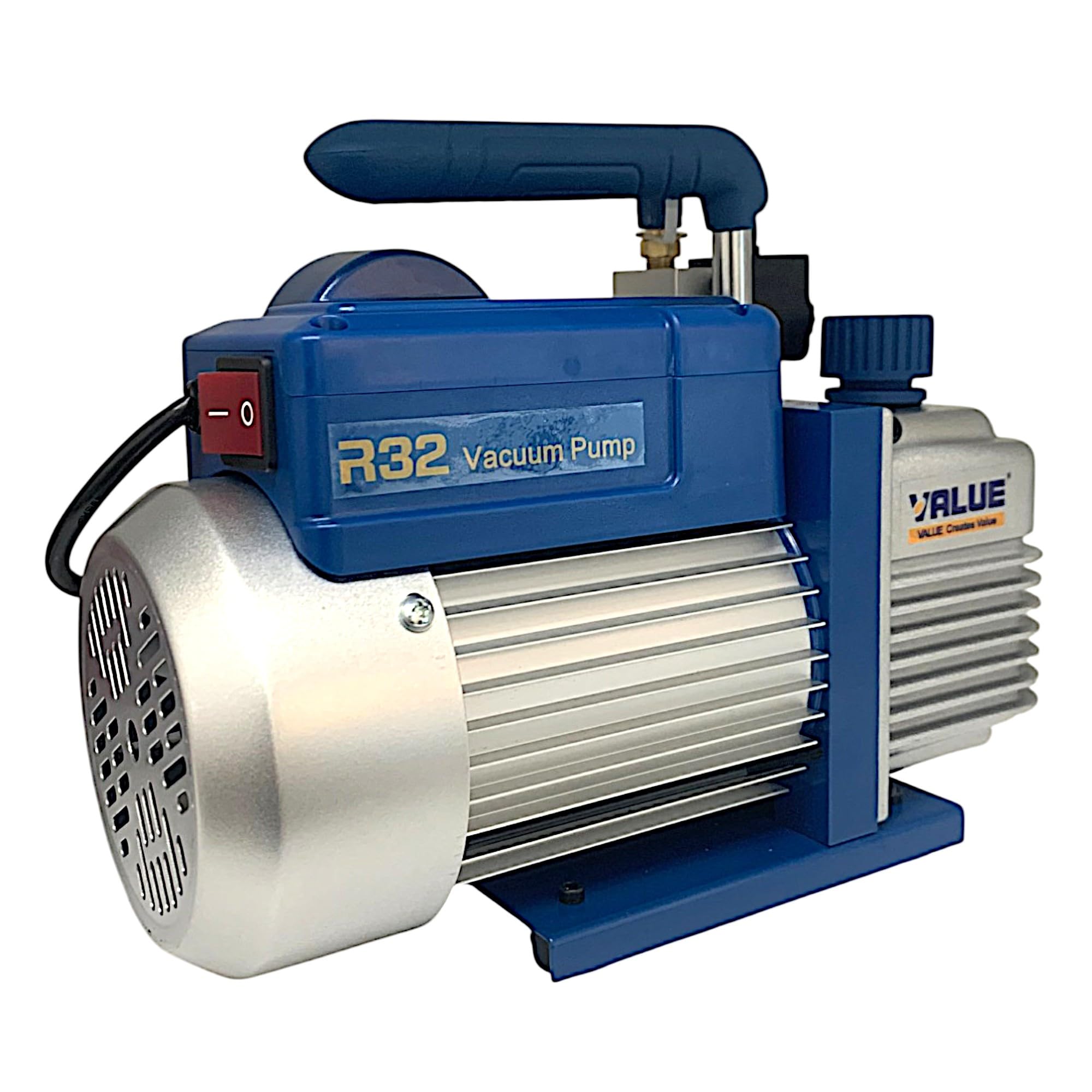 Pompa a Vuoto 51 Lt/min 1/4 HP R32 R410A R407C R134A Pompa per Vuoto con Elettrovalvola e Vacuometro con Olio incluso