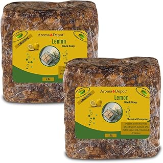 Aroma Depot Jabón negro africano crudo de lim...