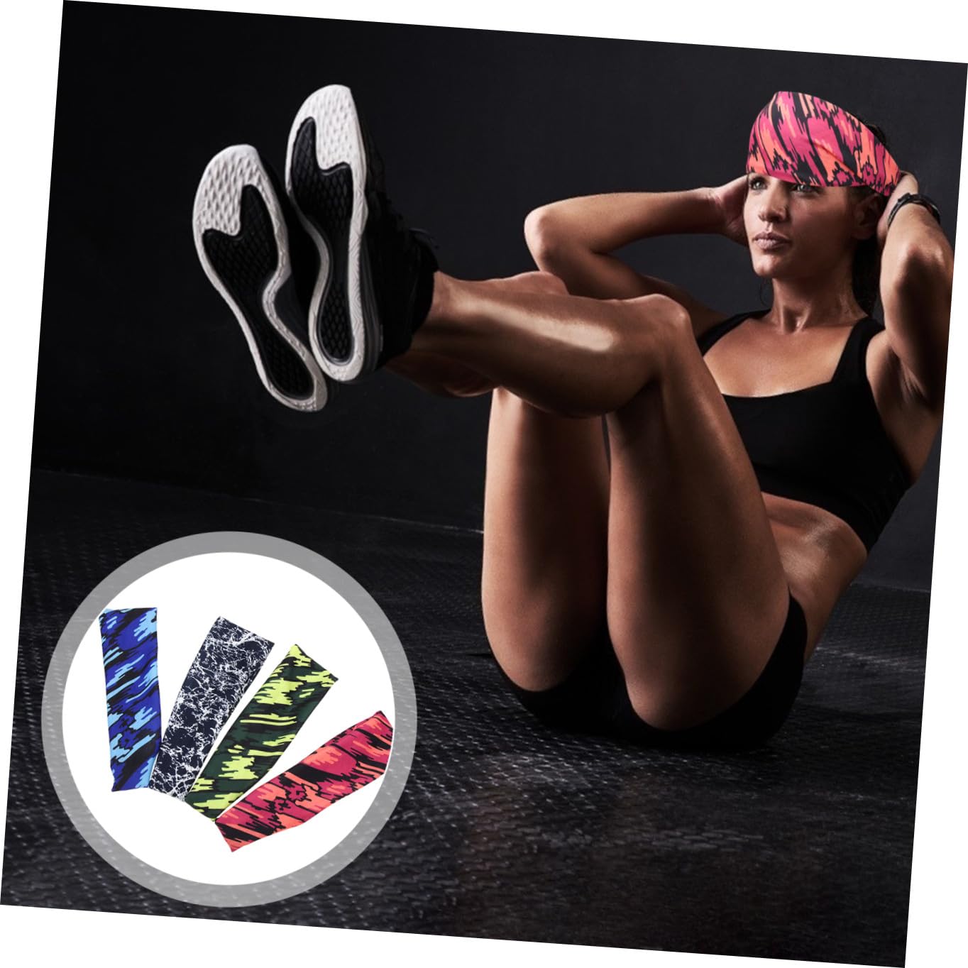 BESTonZON Sport Schweißbandana Sport Stirnbänder Modisches Yoga Stirnband Fahrrad Schweißband Haar Baumwolle Laufschweißband Gelbe Schweißbänder Schweißbänder Stirnband Damen