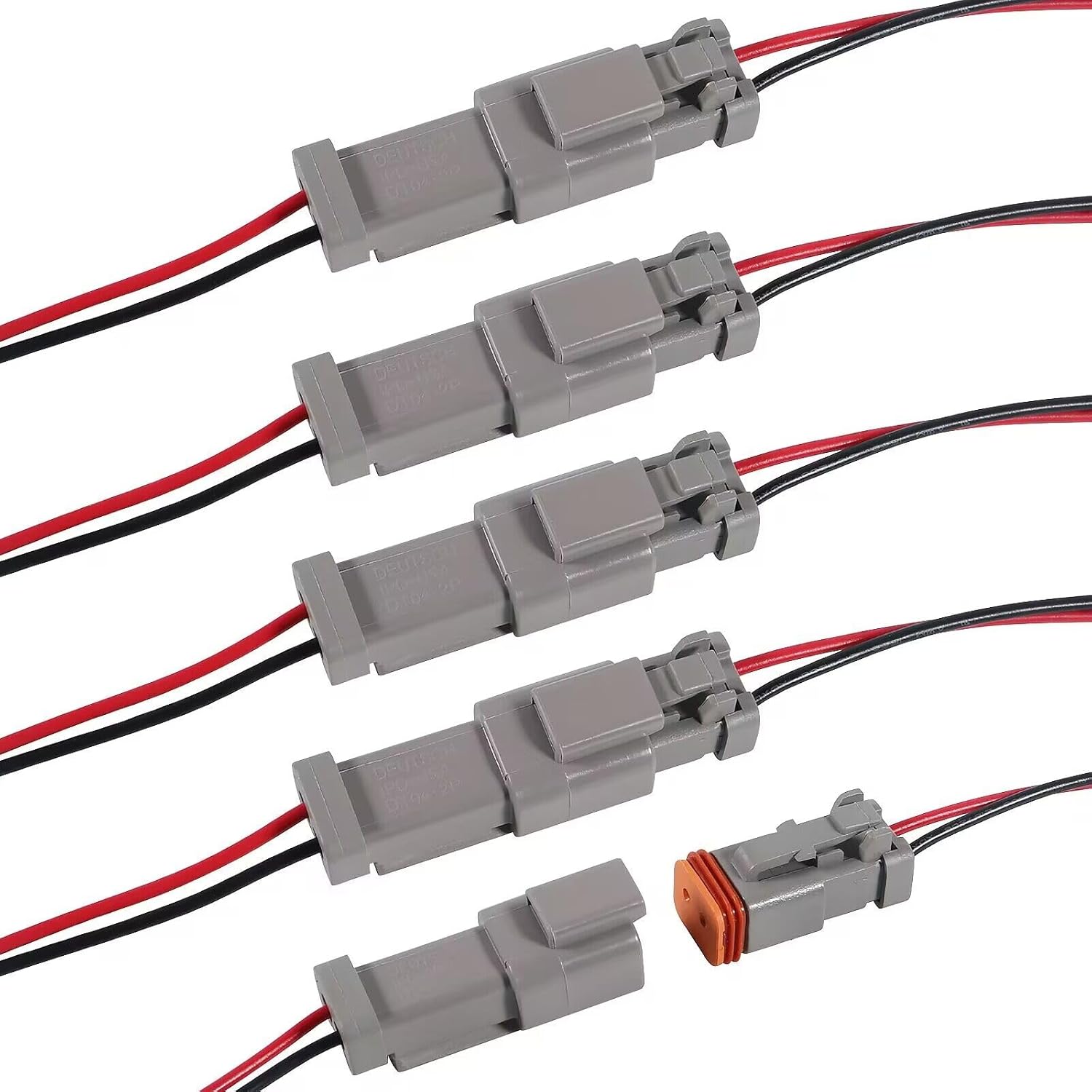 5Sets 2 Pin Connectors Waterproof 2 Wire Connector 16 AWG