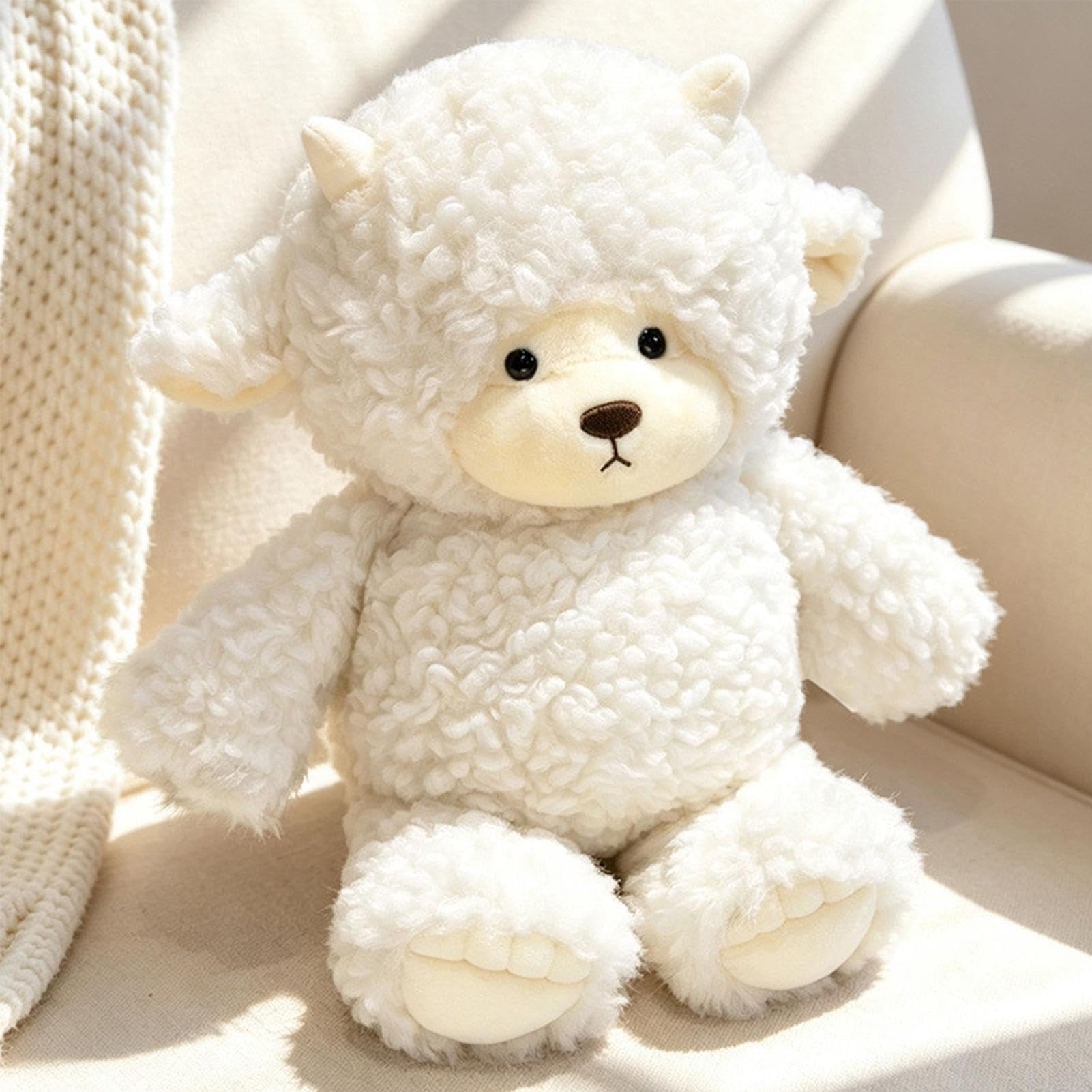 Peluche de peluche, calmante, suave, decorativo, cómodo juguete