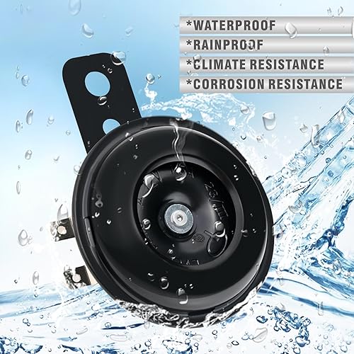 Miniatura 5 de Bocina de motocicleta impermeable para motocicleta, altavoz universal para coche, 12 V, mini bocina de aire para bicicleta, scooter, ATV,