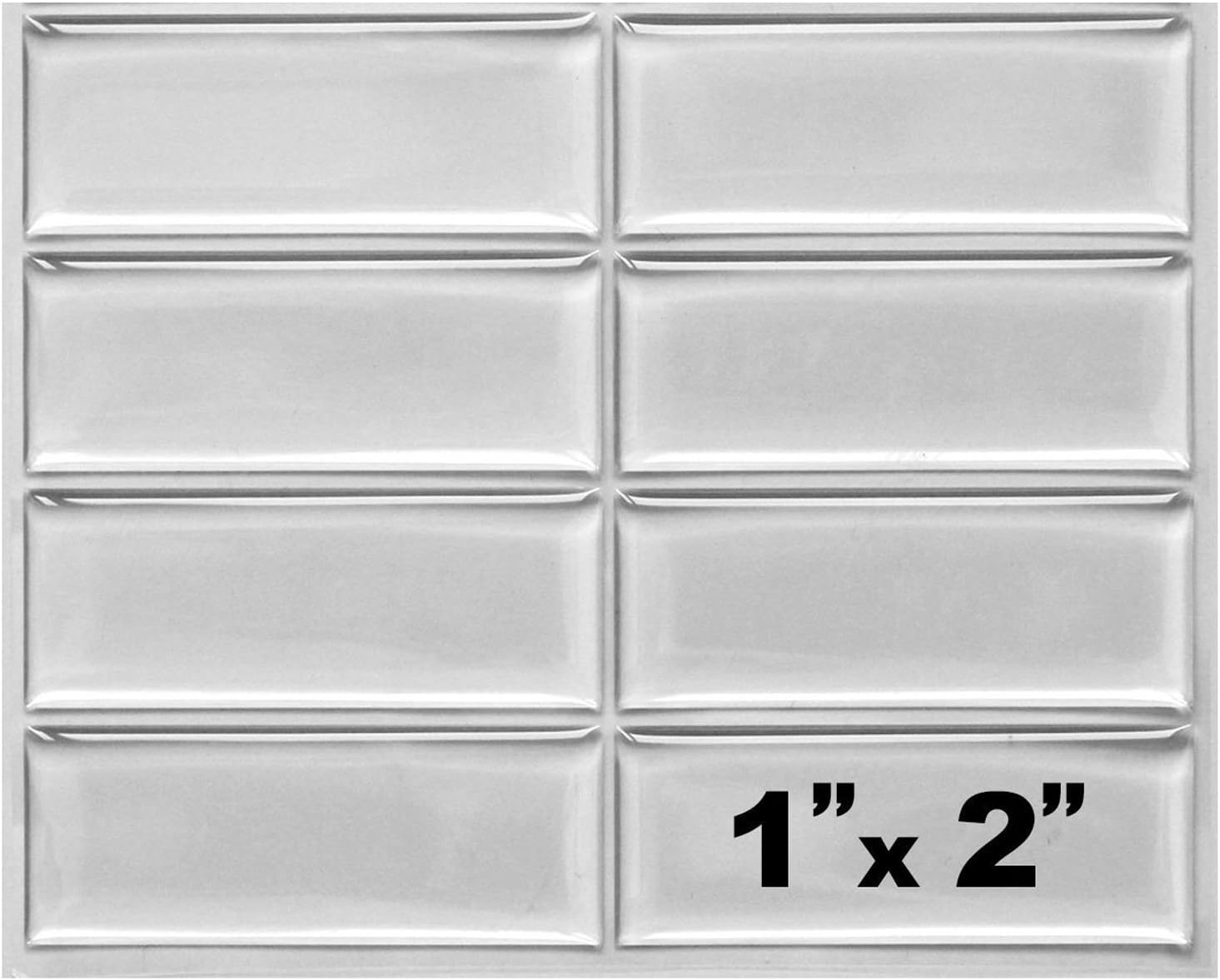 1x2 Inch Clear Rectangle Epoxy Stickers Clear Label - Epoxy Stickers Rectangle Adhesive Epoxy Resin Domes Seals Stickers for Bottle Cap Pendants 50 Pcs