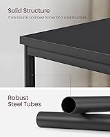 Vista 7 de VASAGLE Side Tables Set of 2, Small End Table, Nightstand for Living Room, Bedroom, Office, Bathroom, Black ULET272B16
