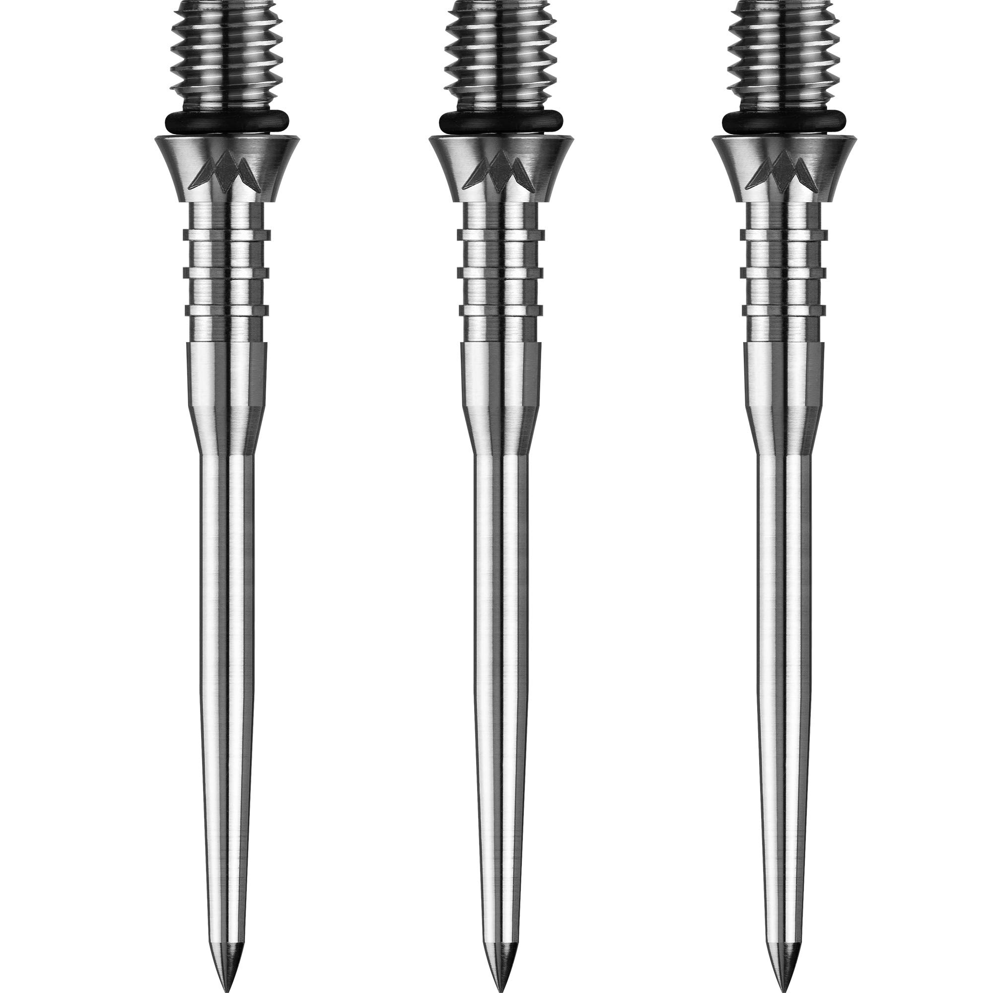Mission Darts Titan Pro Titanium Dart Points | Converts Soft to Steel Tip | Grooved, Silver, 34mm (1xX2573)