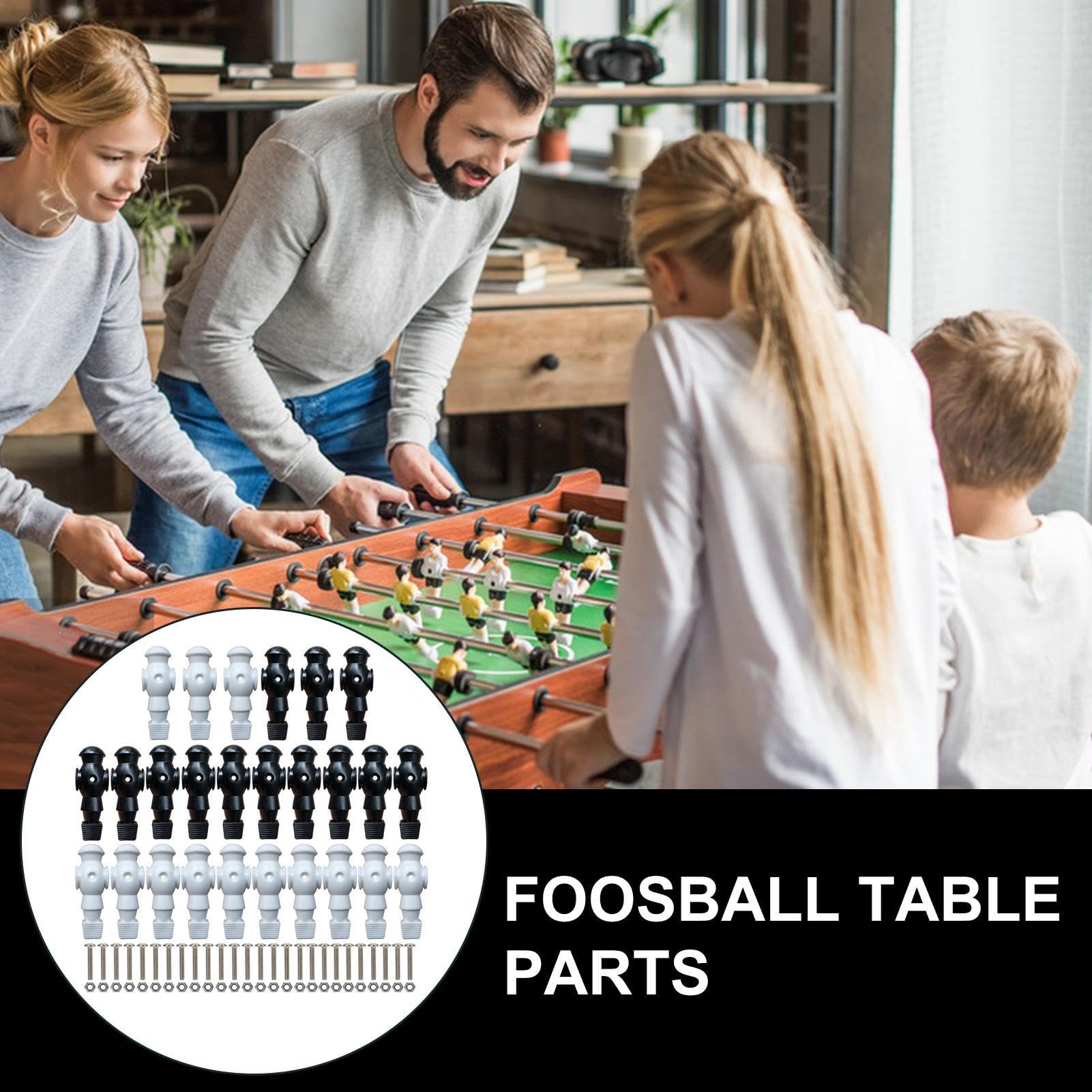 Hombres de futbolín 26x Recambios para jugadores de futbolín | Jugador de juegos de mesa de fútbol Accesorios y componentes para mesa de fútbol familiar