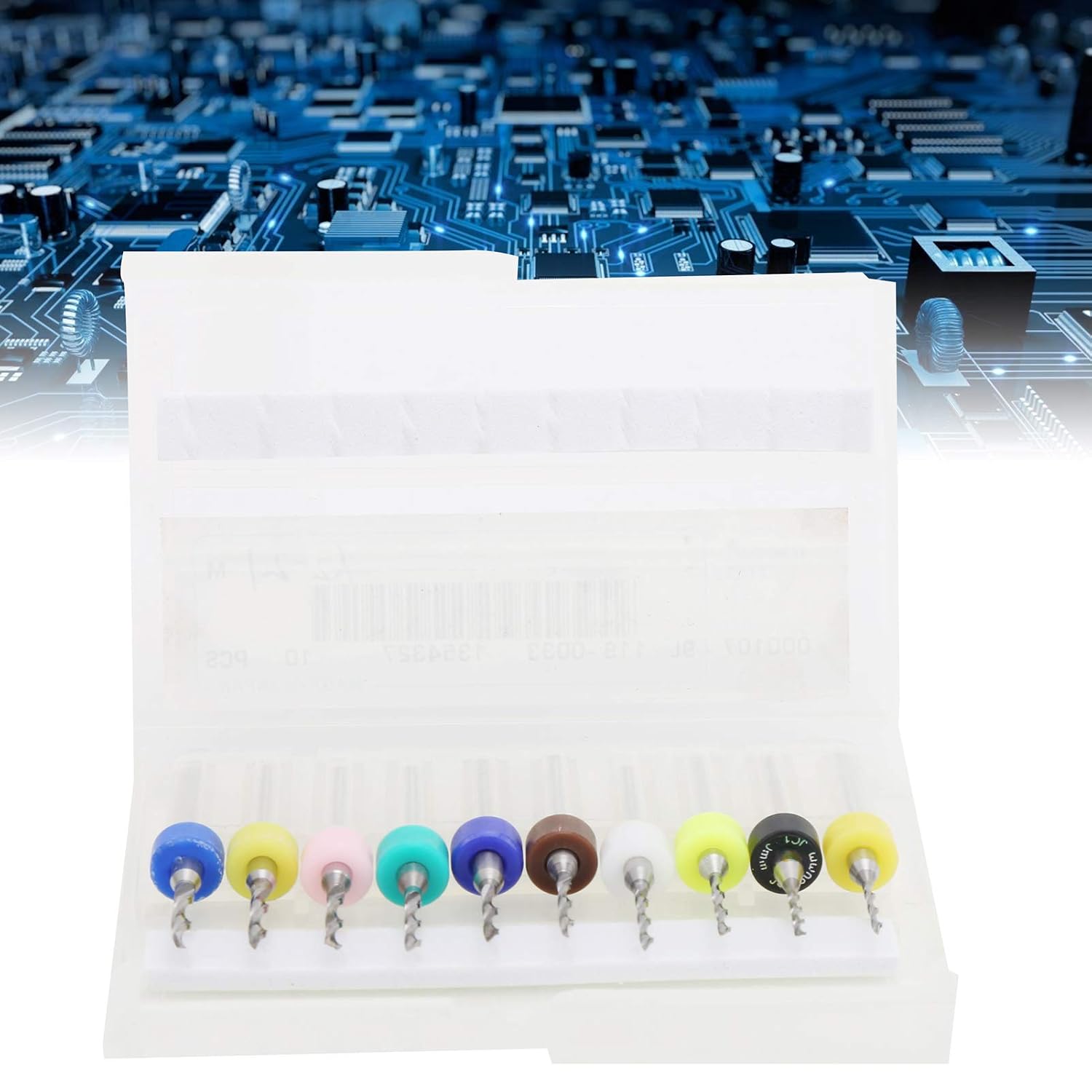 Micro Drill Bit Set, Carburetor Drill Bits Cemented Carbide 1.2-2.1mm Printed 10Pcs Micro Drill Bit Set Circuit Board Drilling Bits