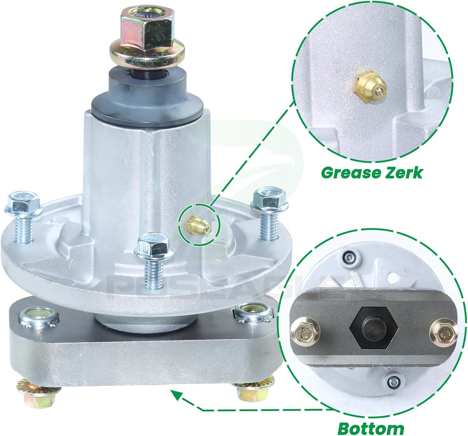 2 Pack GY20785 Spindle Assembly with GX20367 Pulley GX20072 Belt 1/2x103 Replace John Deere GY20785 GY20050 UC23728 for John Deere L100 L105 L107 L108 L110 L111 L118 L1742 L17.542 42" Tractor