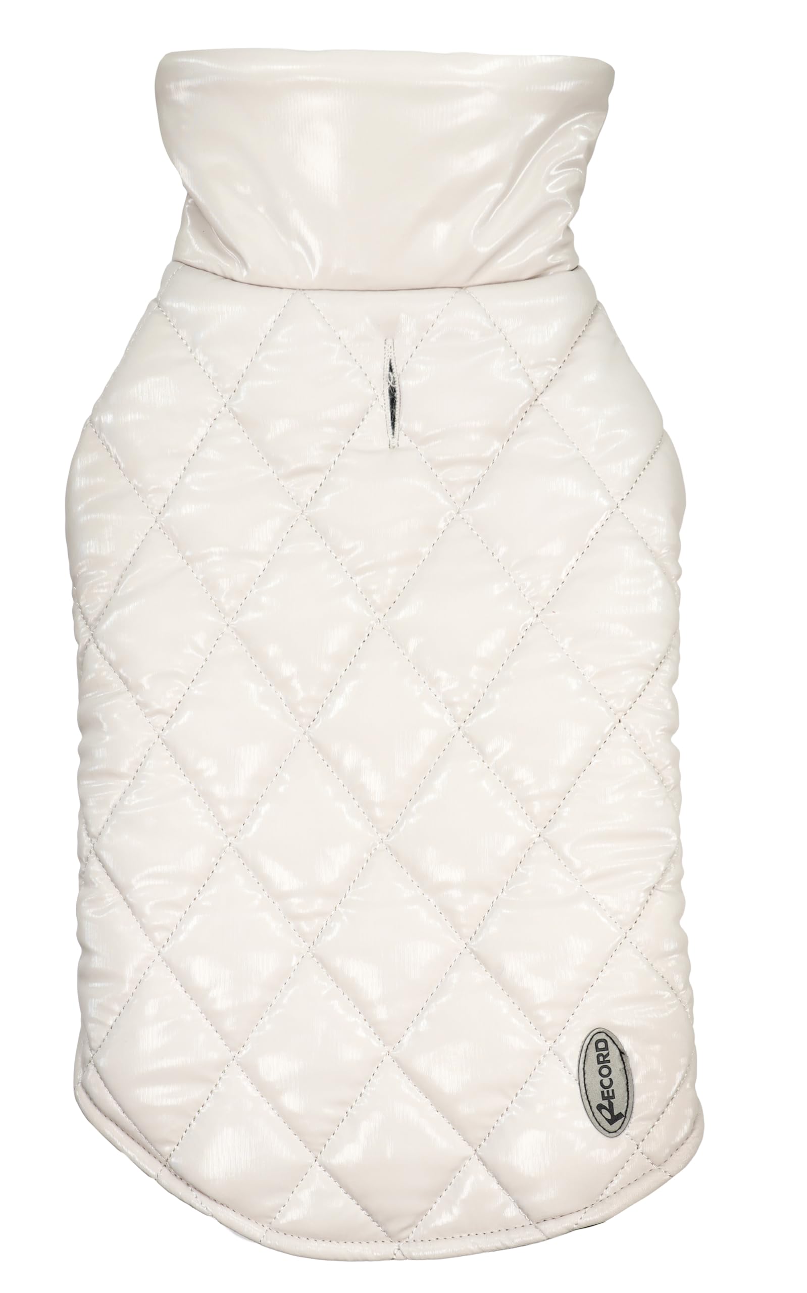 Record, Gabrielle Waterproof Coat for Dogs Elegant with Fleece Interior and Glossy Finish, Tear Closure