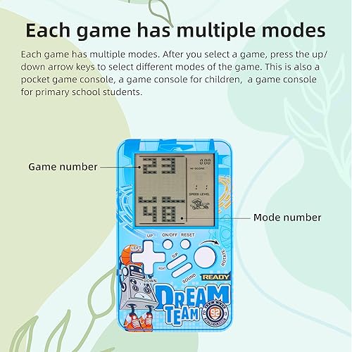 Miniatura 7 de CZT Consola de juegos de bloques de mano incorporada múltiples juegos clásicos retro ladrillo entretenimiento electrónico Estudiante Máquina de