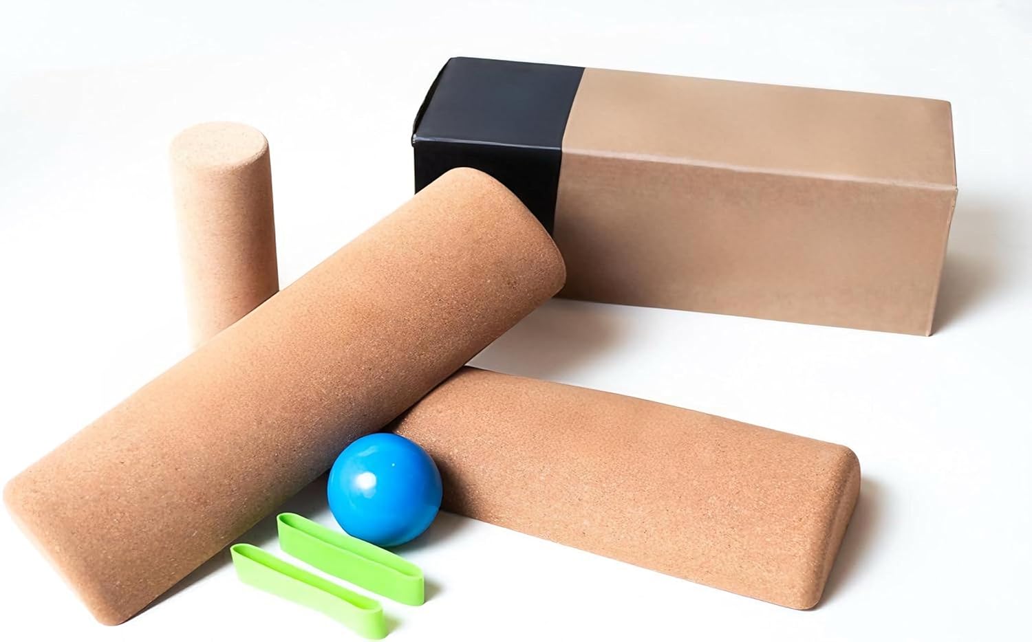 Yoga Auxiliary Fitness Kit: Eco-Friendly Cork Balance Board – New-Gen Foot Trainer, Improves Balance Stability, Foot Strength/Flexibility, Relieves Soreness, No Setup, Easy Clean & Portable