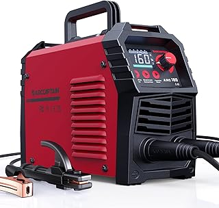 ARCCAPTAIN 110V/220V Stick Welder, [Large LED Display] 160Amp ARC Welding Machine with Synergic Control, IGBT Inverter Portable MMA Welder Machine with Lift Tig Hot Start, Arc force and Anti-Stick