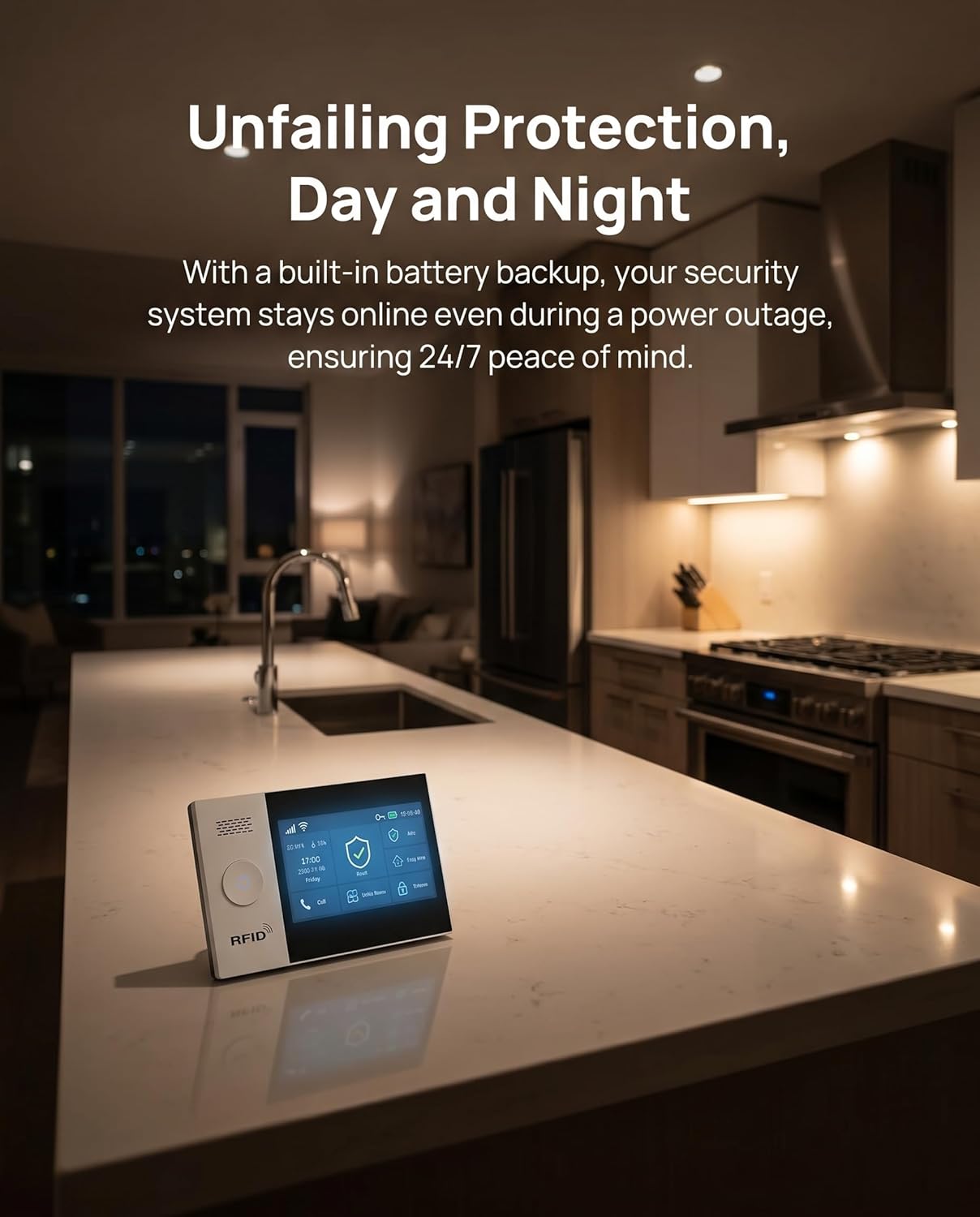 Home Security Systems Alarm System for Home Security GSM/4G+WiFi | 4.3" Touch Screen | SOS | App Instant Alerts | Wireless Smart System | DIY Motion & Door Sensors | Work with Alexa | No Monthly Fee 3