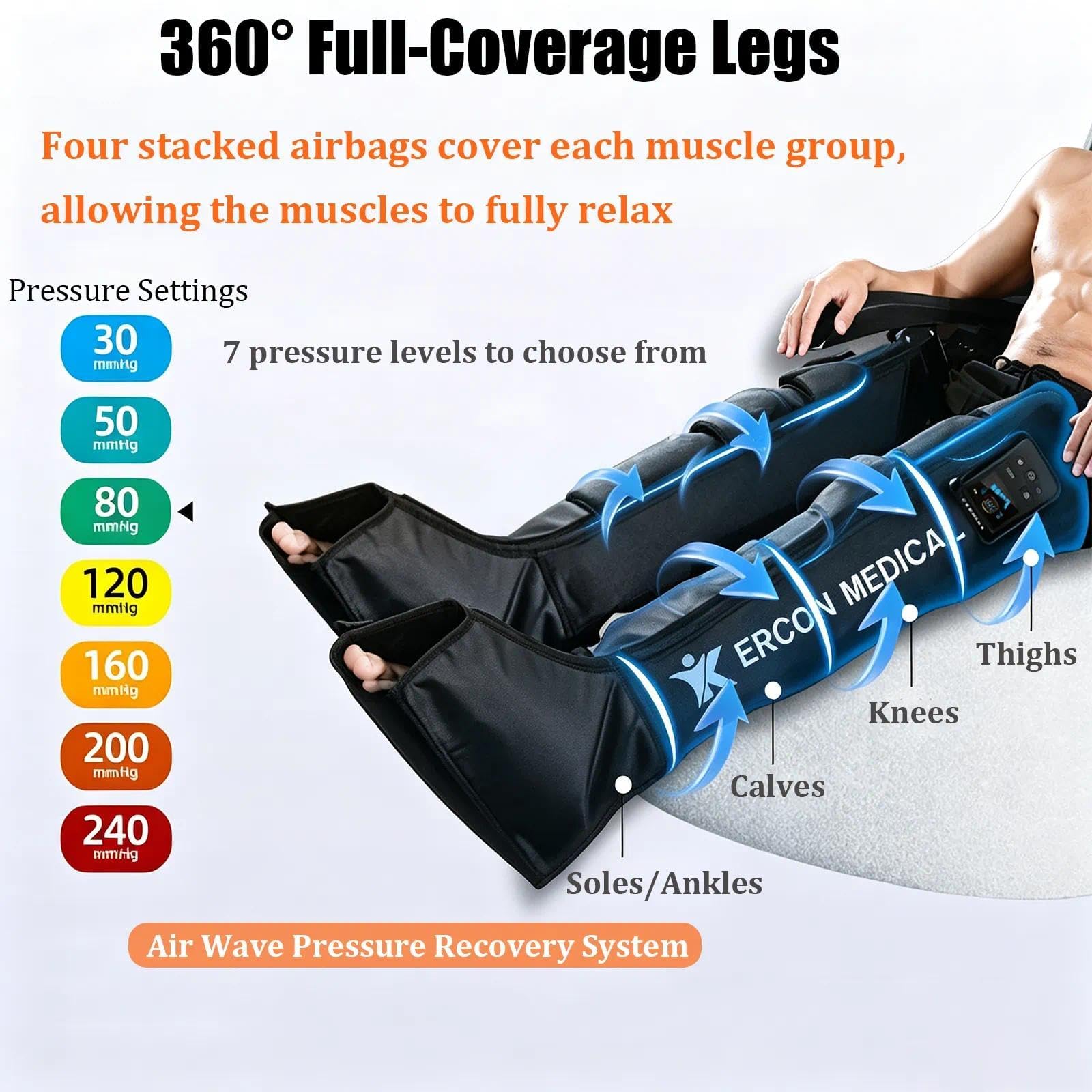 Botas De Recuperación Post Entrenamiento Con Masajeador De Piernas(M)