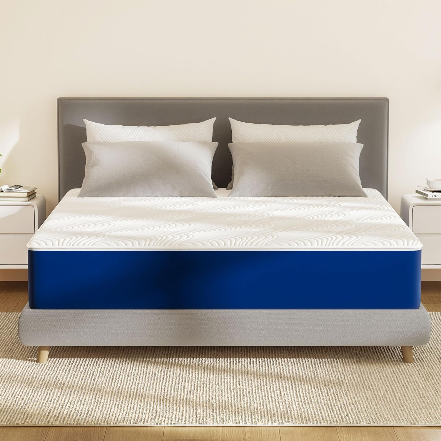 Materasso 140x200x25cm, Memory Foam con Gel Rinfrescante, Rigidità Media H3, Rivestimento Sfoderabile e Lavabile, Certificato CertiPUR-US® e Oeko-TEX®, Allevia la Pressione, Consegna in Scatola