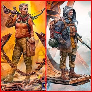 Masterbox Bundle LOT of PÐžST-Apocalyptic KITâ„–1+2 Skull Clan 2 Plastic KIT 1/35 Master Box