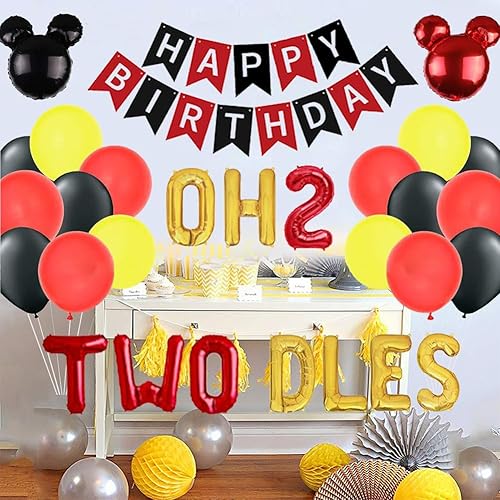 Miniatura 5 de Decoraciones de segundo cumpleaños con globos de Oh Twodles con globos de feliz cumpleaños, guirnalda para decoración de fiesta de cumpleaños de