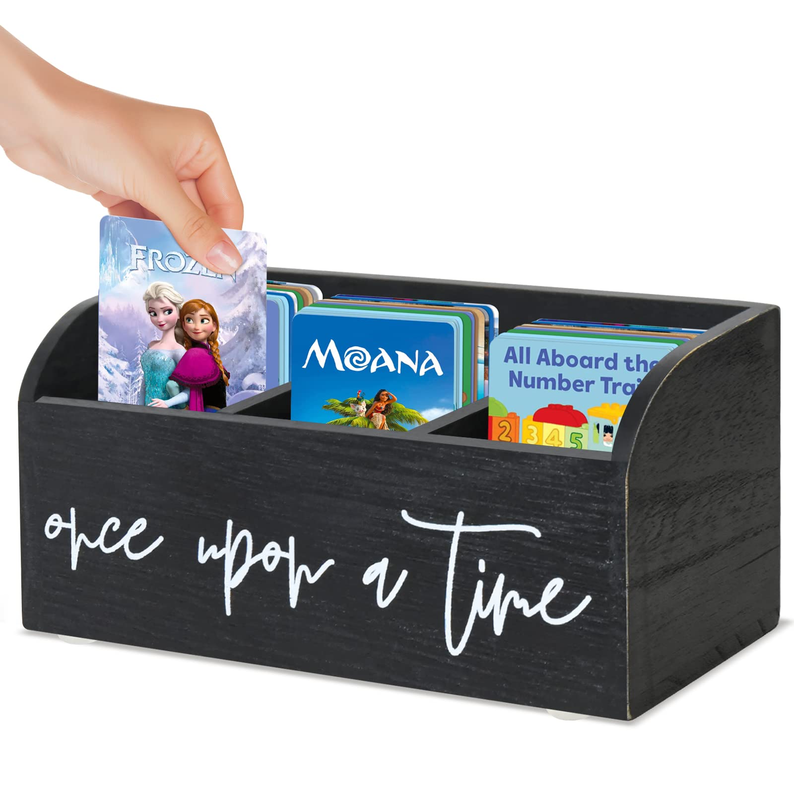 COZYYROME Black Yoto Card Holder,Wooden Yoto Card