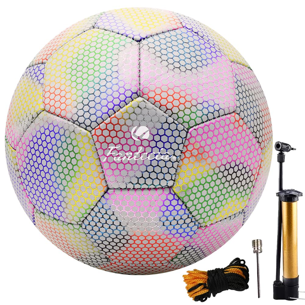 Ballon de Football - Lumineux - Taille 4 - TPU, EVA, Caoutchouc - Mixte