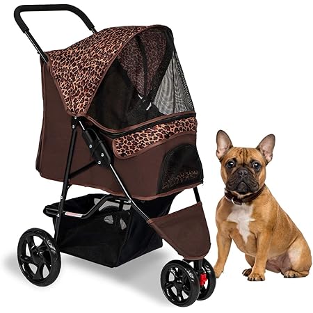 leopard pet stroller