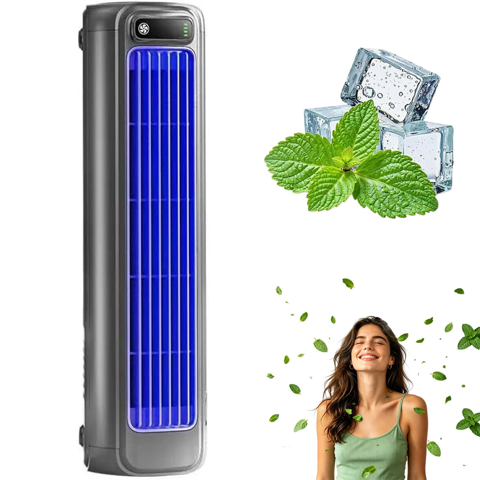 Coldeeze Cooling Ace - Rafraichisseur D’Air Portable, 150 Btus, 3 Vitesses, Silencieux, Longue Autonomie, IdéAl Pour Une Utilisation Dans Une Chambre Ou Un Bureau (Bleu)