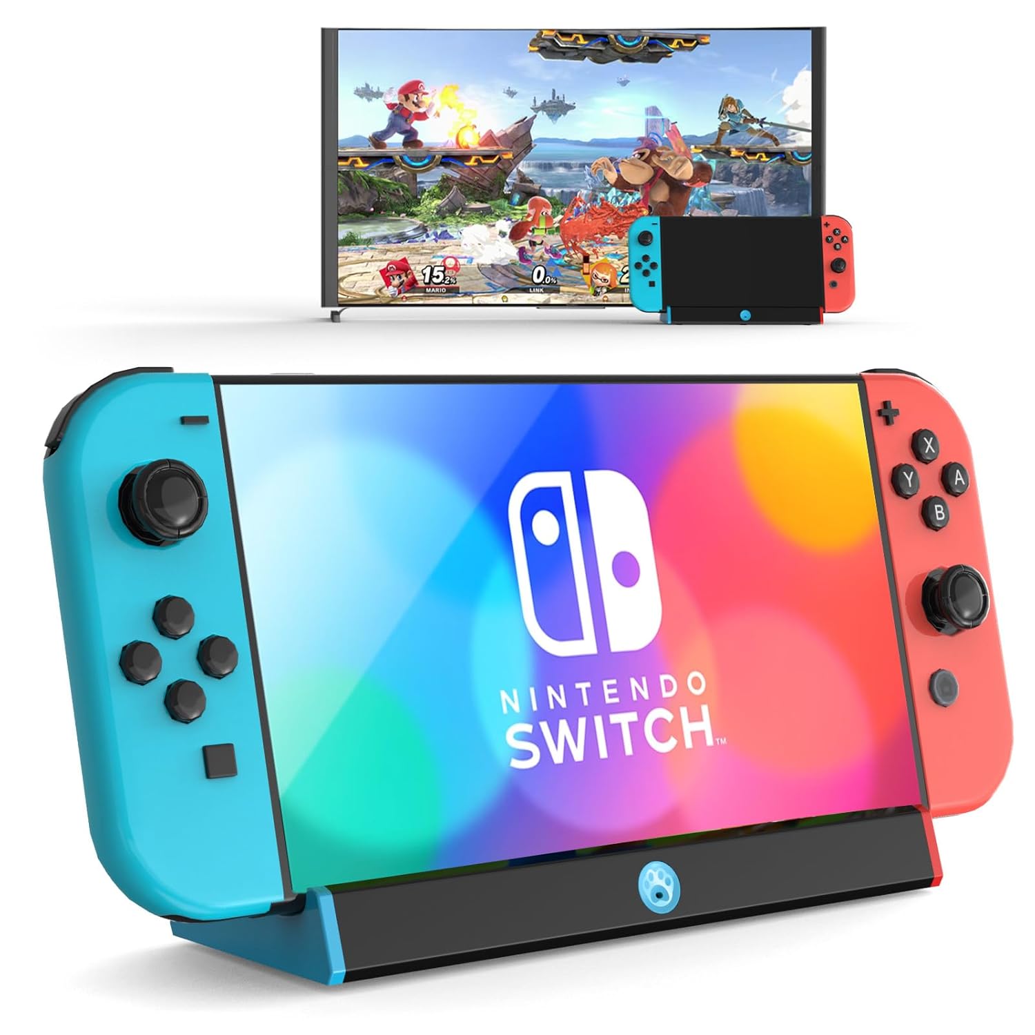 TV Dock Station for Nintendo Switch/Switch OLED Support 4K@60Hz HDTV Output with C Port/USB 3.0, Replacement for Official Switch Dock(No Power Cord Included, No Compatible with Switch 2)