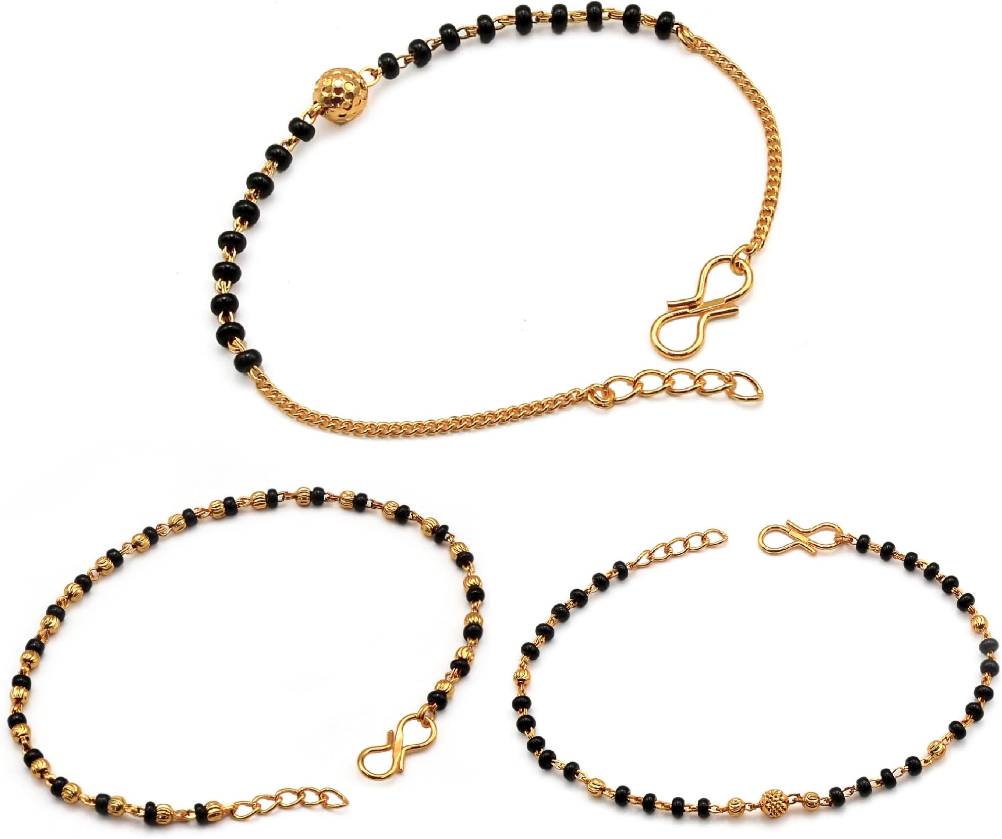 JHB Gold Plated Hand Bracelet Combo For Women