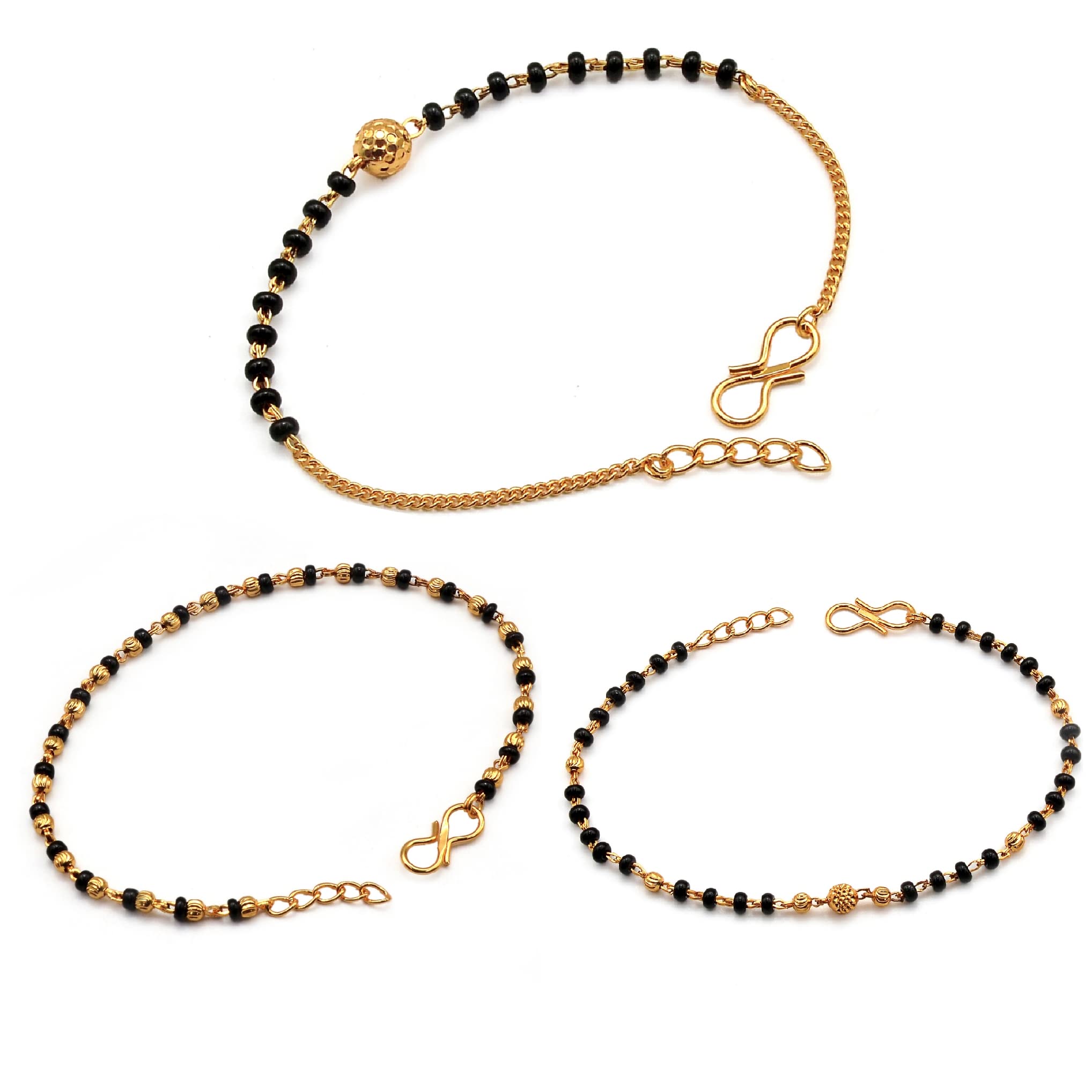 JHB Gold Plated Hand Bracelet Combo For Women