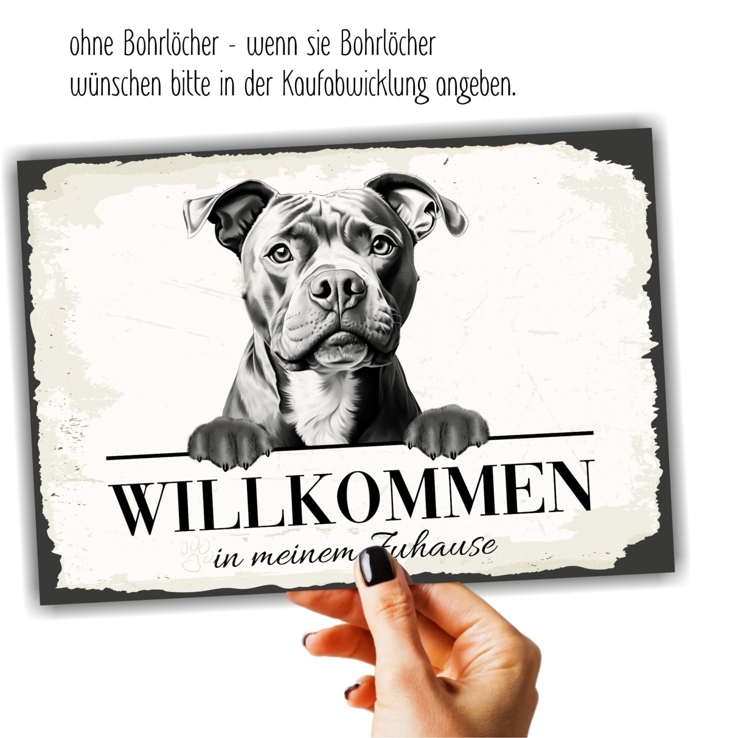 Siviwonder Hundeschild 'Entspannung' – Tibet Terrier Motiv, Alu-Verbundplatte 20x14 Cm, Mit Holzständer