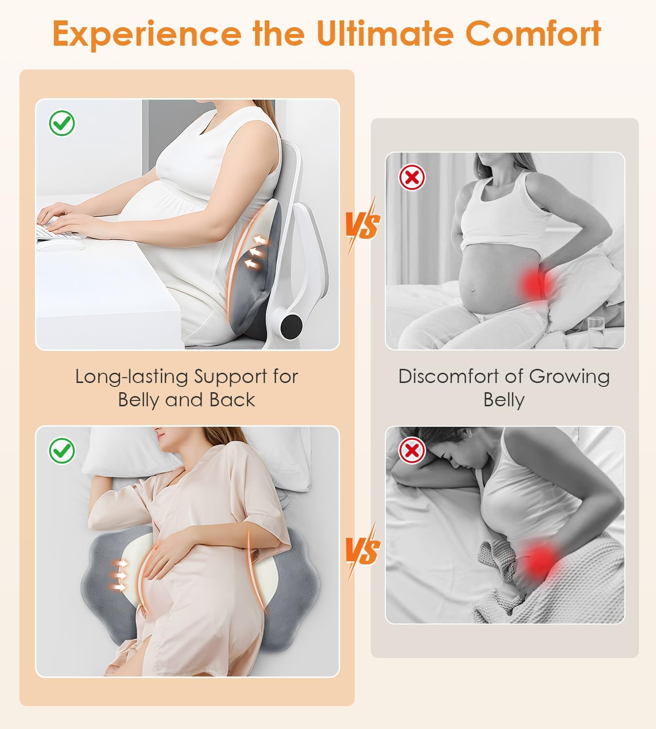 Memory Foam Maternity Pillow for Sleeping, Pregnancy Pillows Support for Back Belly HIPS, Adjustable Travel Wedge Pillow for Pregnant Women, Side Spleeping Pregnant Pillows with Pillowcase