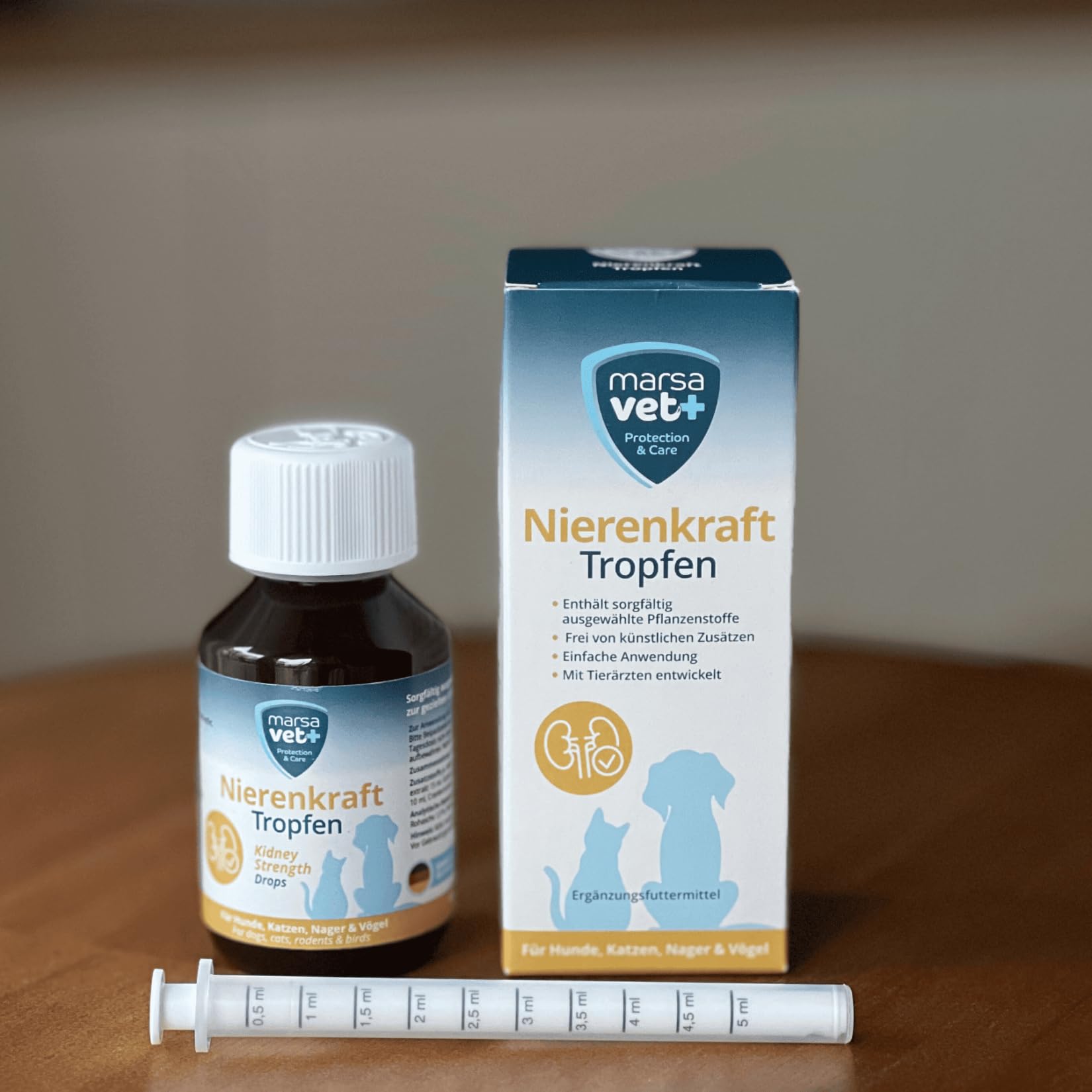 Marsavet Gocce di forza renale - Integratore alimentare con succo di ortica per promuovere la salute dei reni. Sostegno naturale della funzione renale e urinaria per cani, gatti, roditori e uccelli.