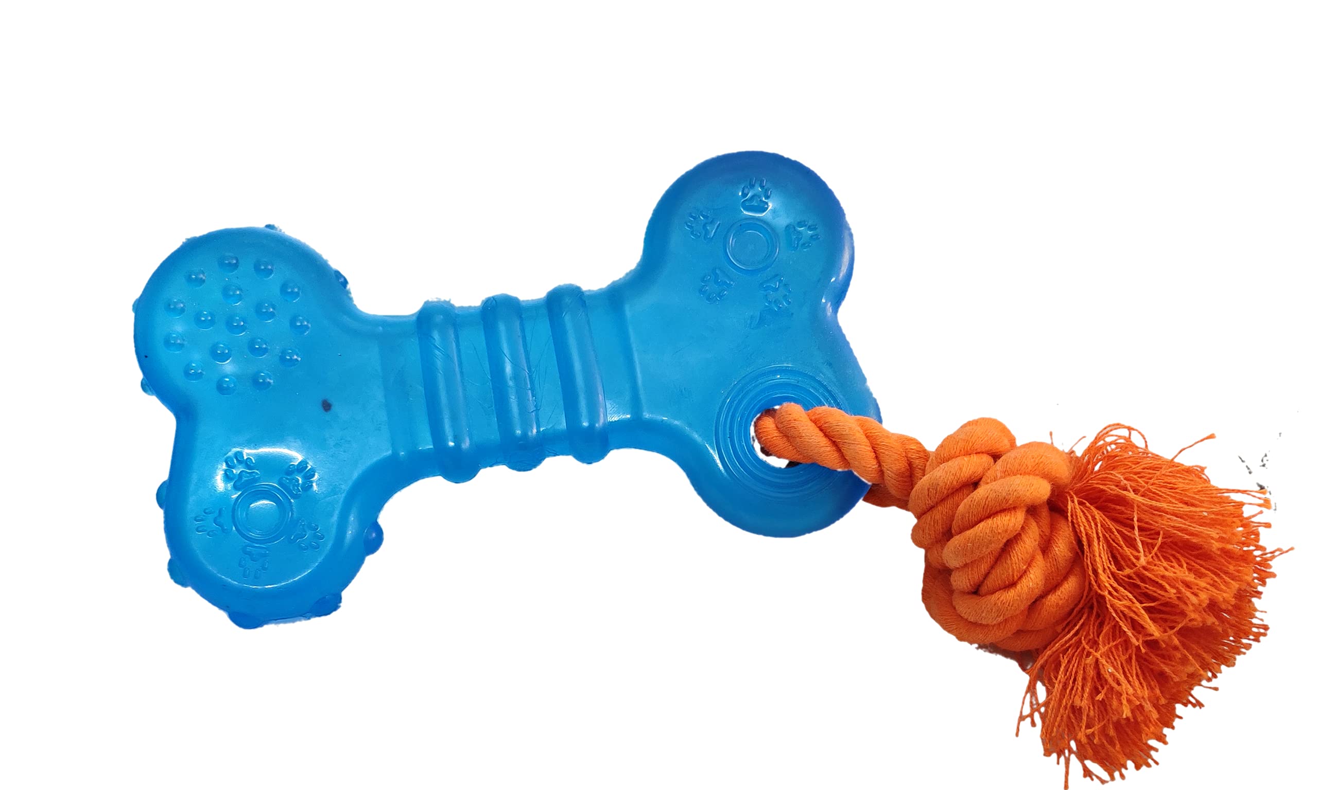 The Pets Company TPR Interactive Dog Bone Toy with Rope Knots | Dog Chew Toy for Small Dogs & Puppies (B096KWWG93) Amazon Price History, Amazon Price Tracker