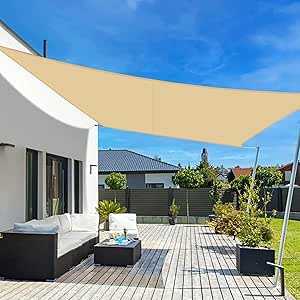 Tenda Da Sole 3x4m Rettangolare - Impermeabile Con Protezione UV 95% Per Giardino E Terrazzo - Foto 4