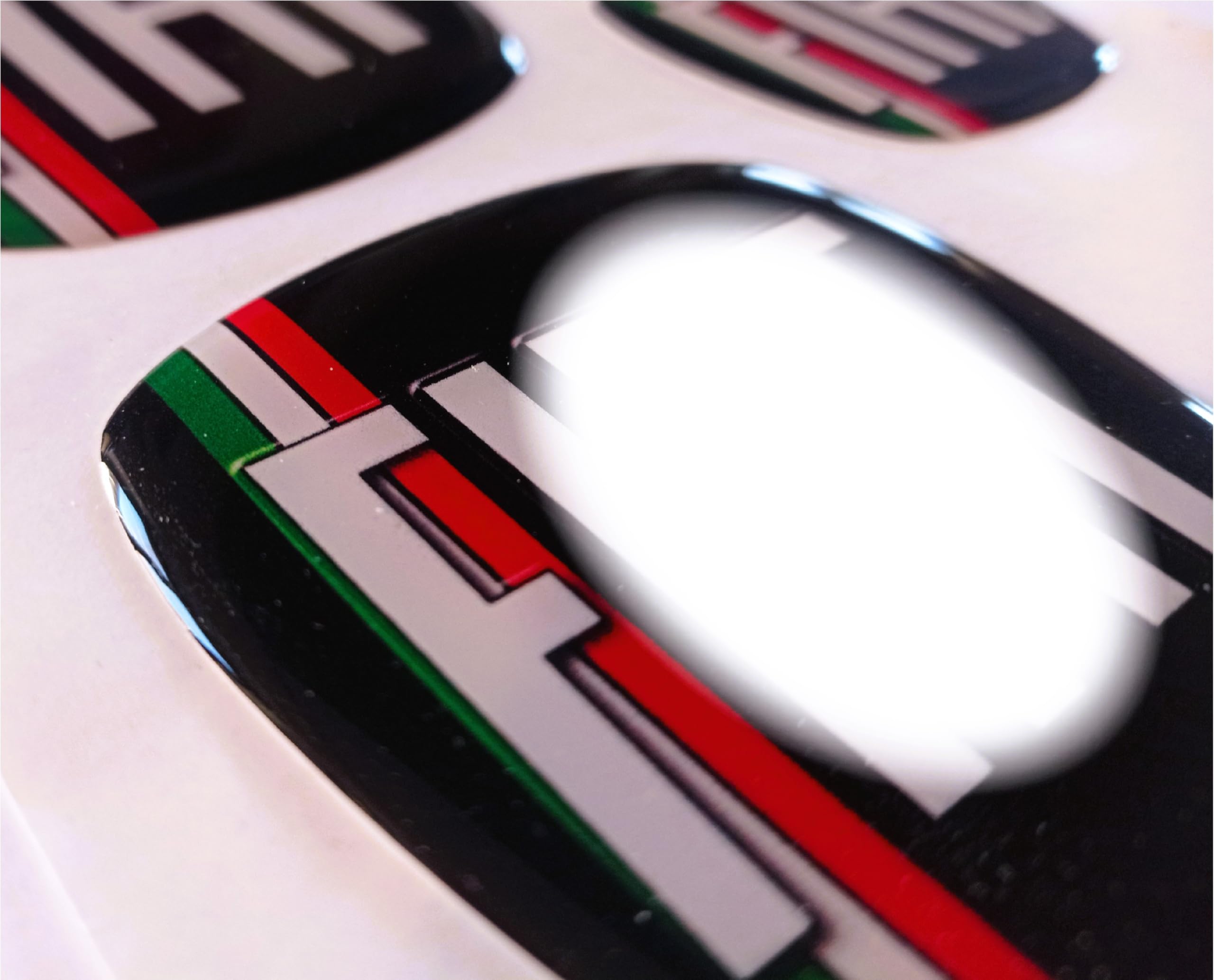 Kit Logo Grande Punto 3D - Anteriore, Posteriore, Volante E Portachiavi, Adesivi Resinati Nero/Bianco - Foto 12