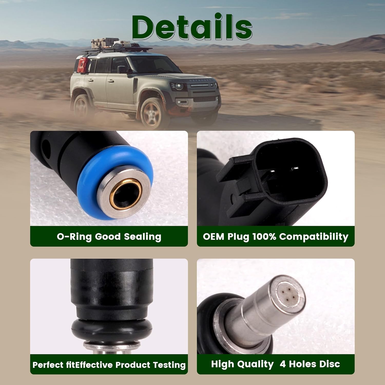 Fuel Injectors for-Dodge Charger Dakota Durango for-Ram 1500 2500 for-Chrysler 300 Aspen For-Jeep Grand Cherokee Commander for-Ram Dakota 04591851AA FJ731