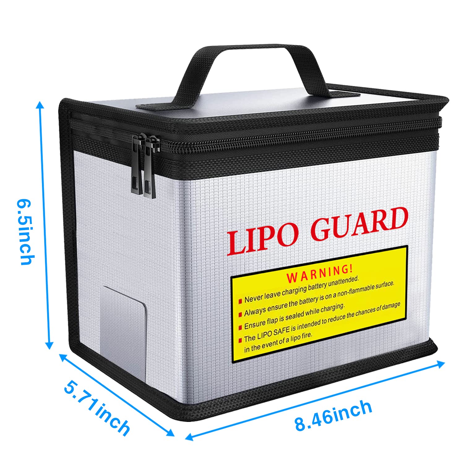 215x145x165mm Lipo Safe Bag for Lipo Battery Storage and Charging Fireproof Explosionproof