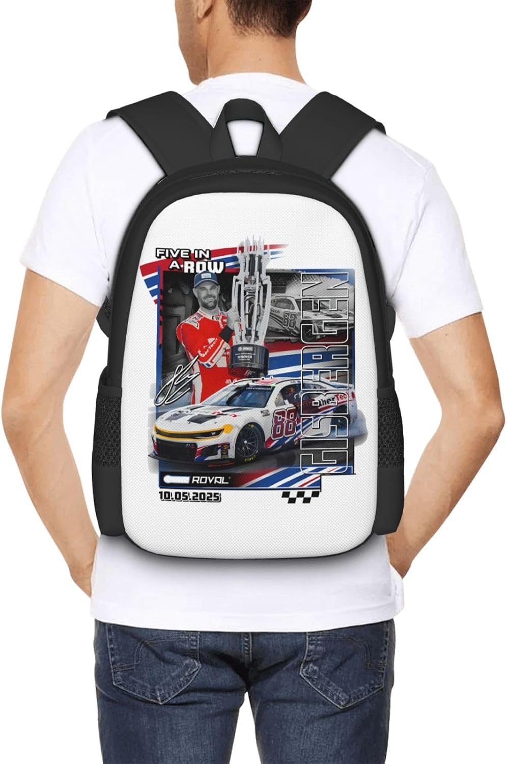 Shane van Gisbergen 97 Backpack Lightweight Large Capacity Laptop Backpack Travel Backpacks For Unisex image 5