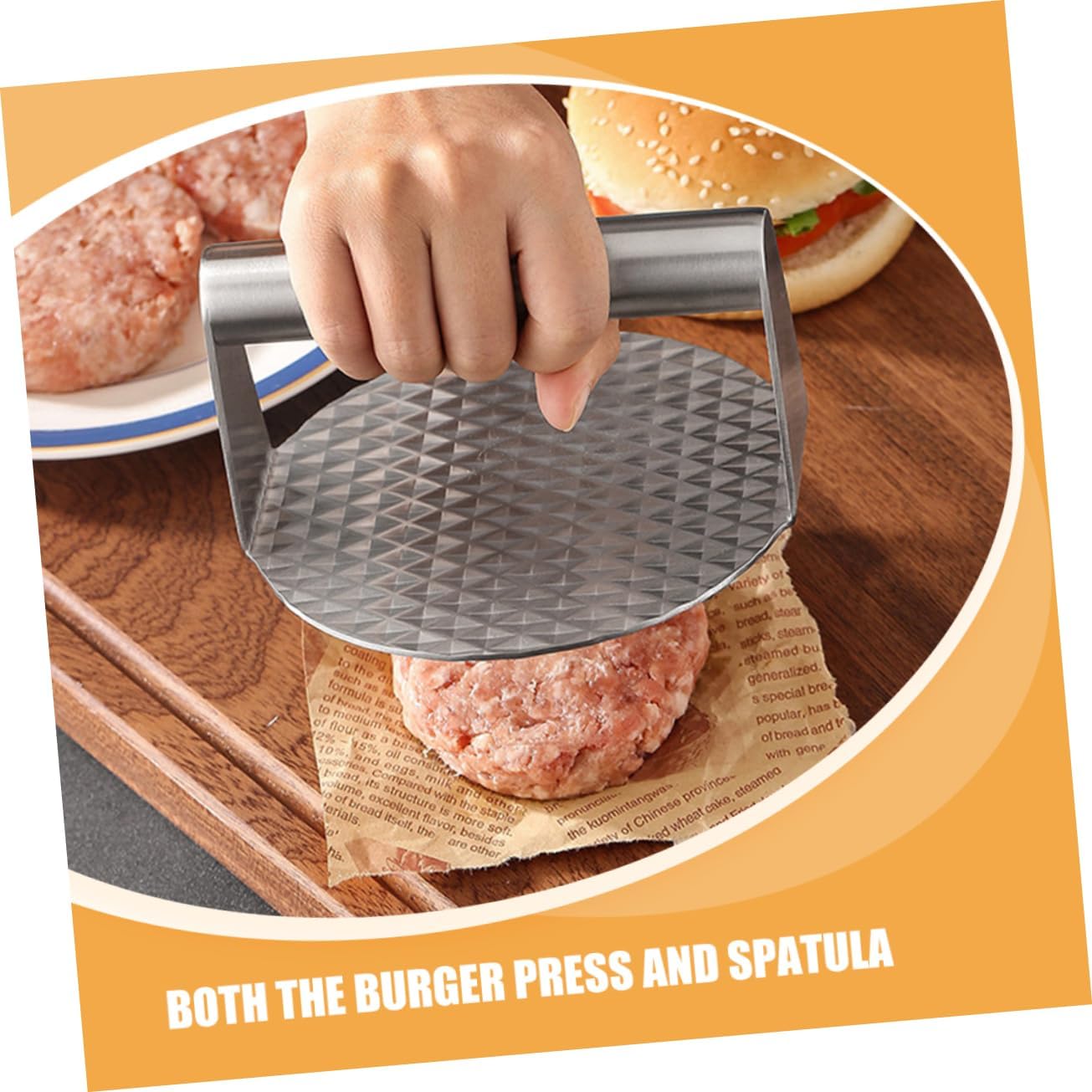 Complete BBQ Tool Set Stainless Steel Grill Tools Meat Press Cooking Brush Oil Paper Spatula for Outdoor Grilling