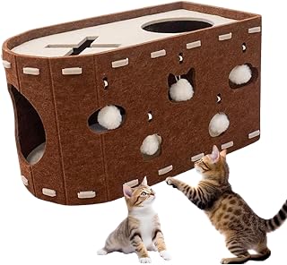 Cat House Scratcher, Cat Scratcher Hideaway Condo House, Furniture Protection Kitten Training Toy Condo for Indoor Workspaces Rooms Apartment Offices Home Apartment Balcony Bedroom Living Room