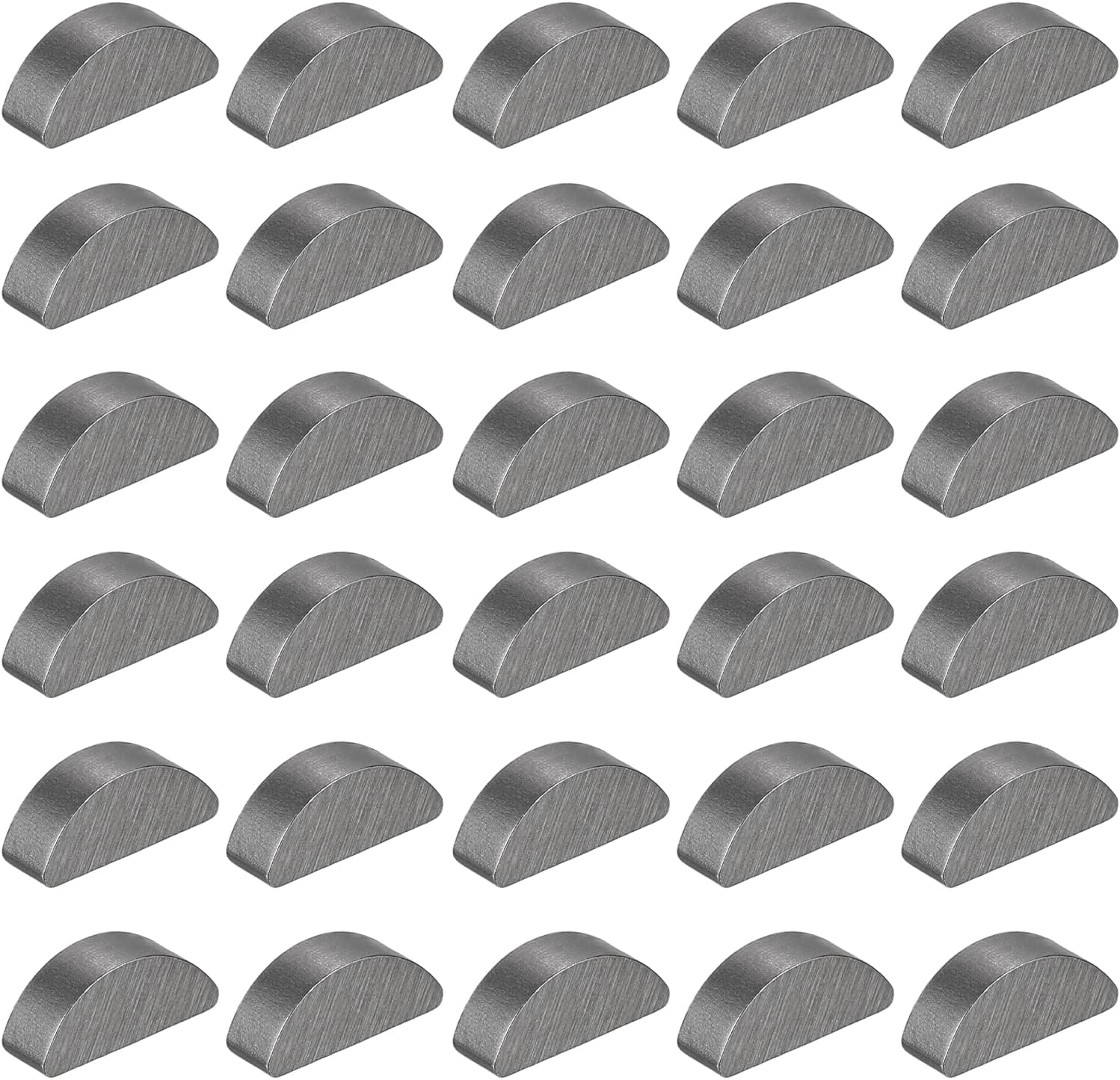 MECCANIXITY 30 Pcs Woodruff Key, 13x4x5mm Carbon Steel Metric Woodruff Semicircle Key Half Moon Tool Keys for Mechanical Fasteners Industry