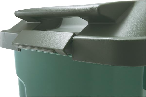 Asvel SP Handle Attached Trash Can 28.3 gal (107 L) with 2-Wheel Caster G 6728 Green - 5