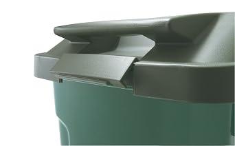 ASBEL A6727 Trash Can with Lid SP Handle, Securely Lock, 25.7 gal (70 L), Easy to Open and Close, White