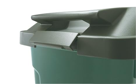 ASBEL A6727 Trash Can with Lid SP Handle, Securely Lock, 25.7 gal (70 L), Easy to Open and Close, White