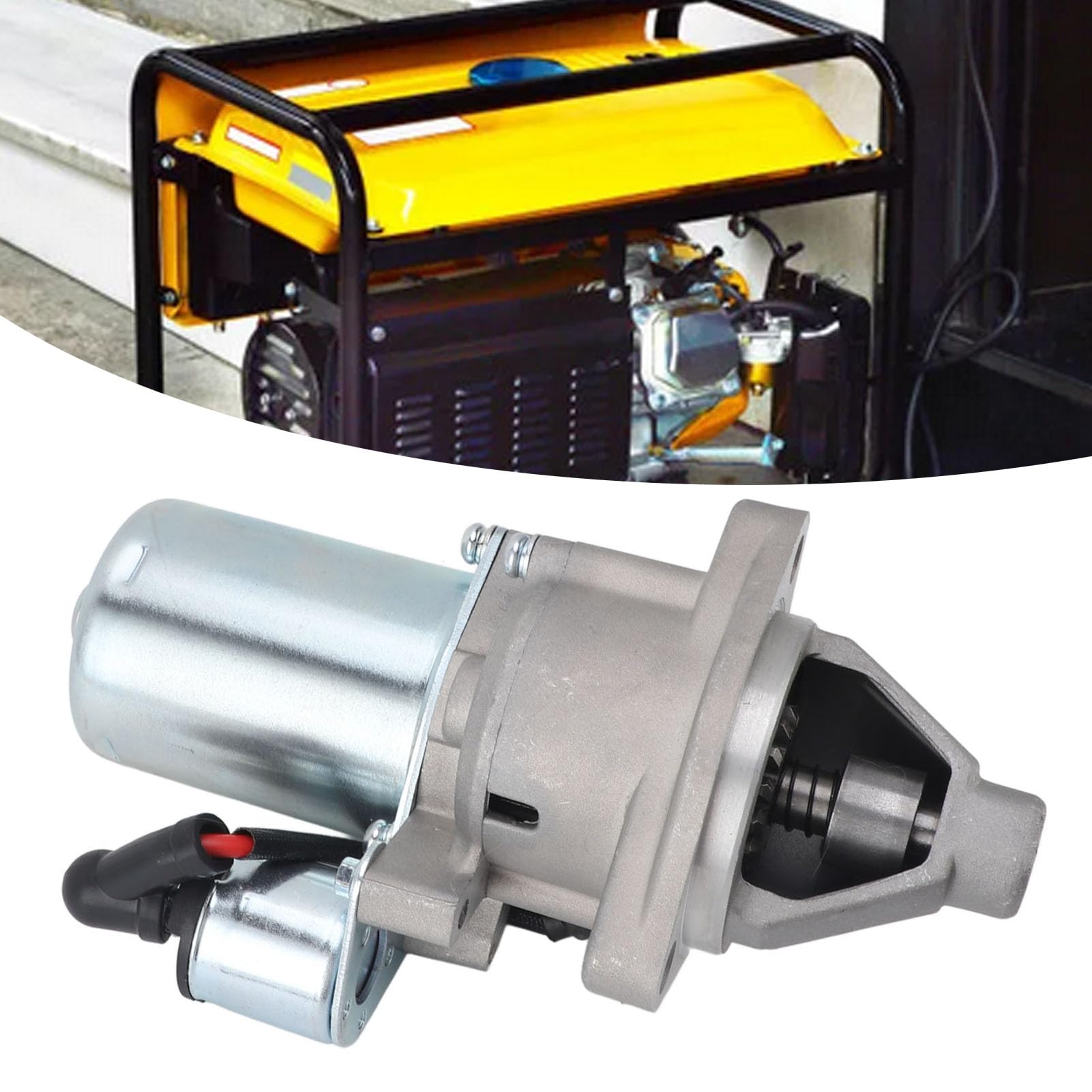 Démarreur électrique 14 Dents pour Remplacement de Moteur à 190F 192F, avec Cuivre, Fer et Aluminium