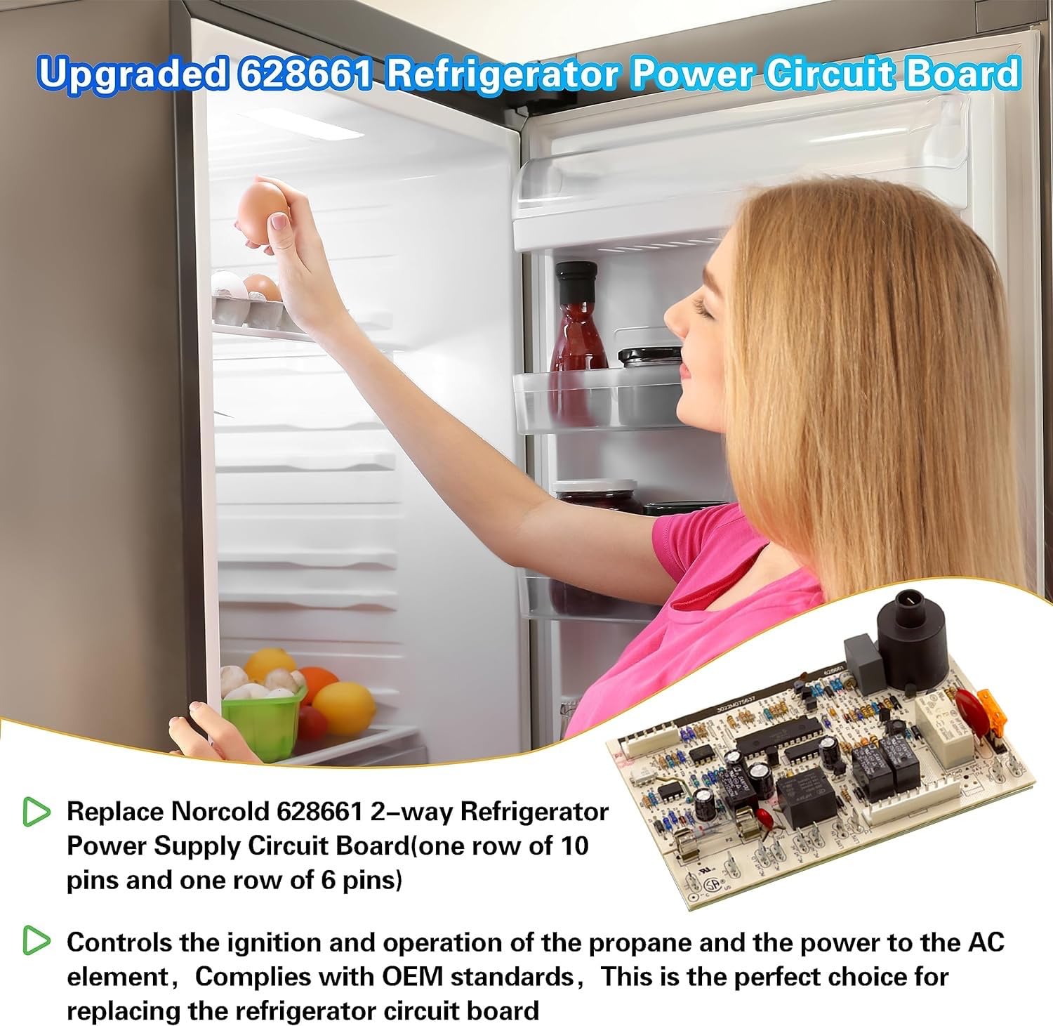 IFJF 621991001 RV Refrigerator AC Power Circuit Board Kit