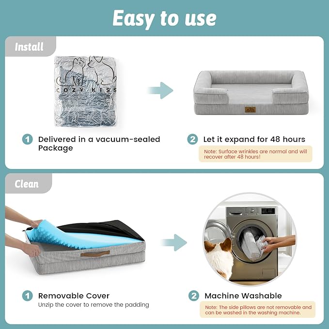 Cama Sofá para Perro Grande 112x81cm Refrescante y Lavable miniatura 8