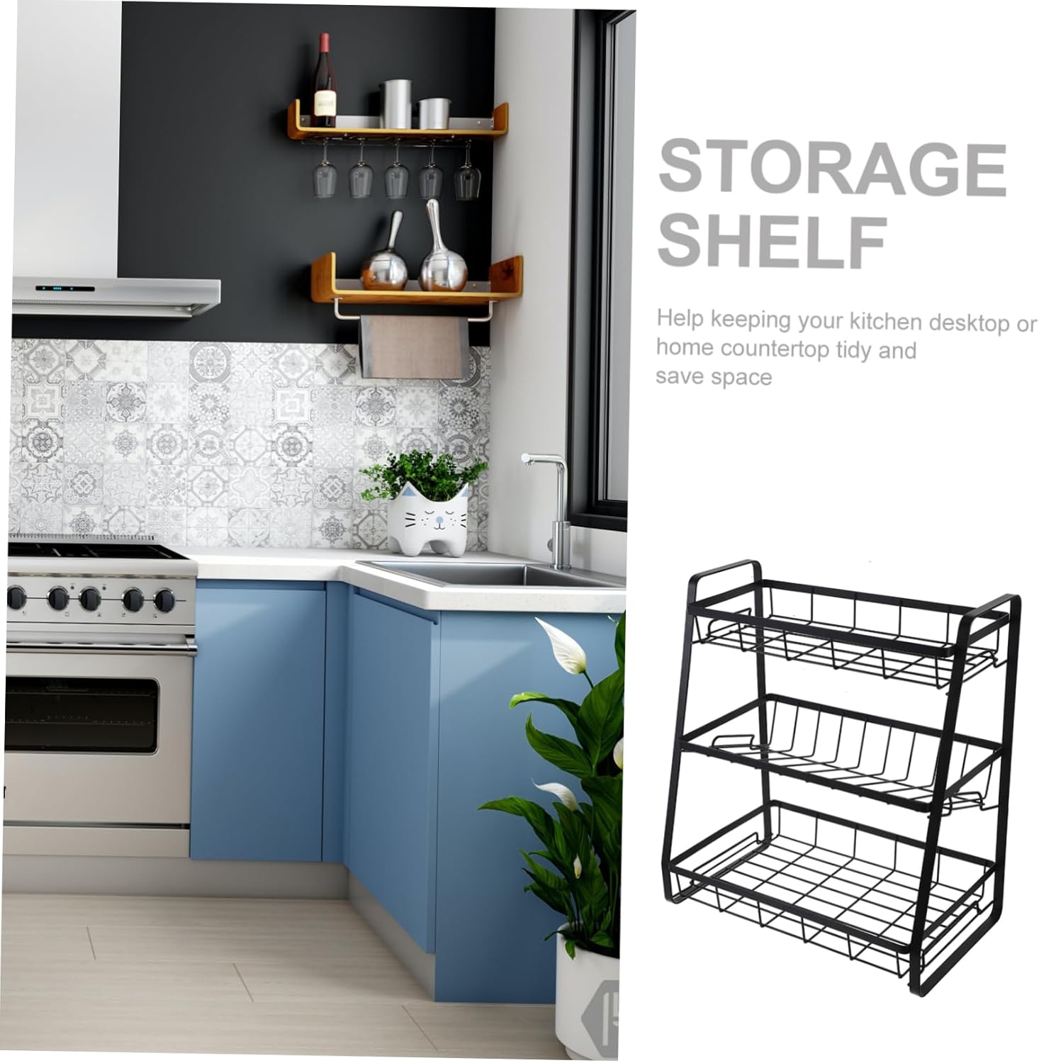 Mikinona Multilayer Detachable Storage Rack Versatile Kitchen Spice Organizer for Home Bathroom and Bedroom Compact Design for Spaces Easy to Assemble and Clean