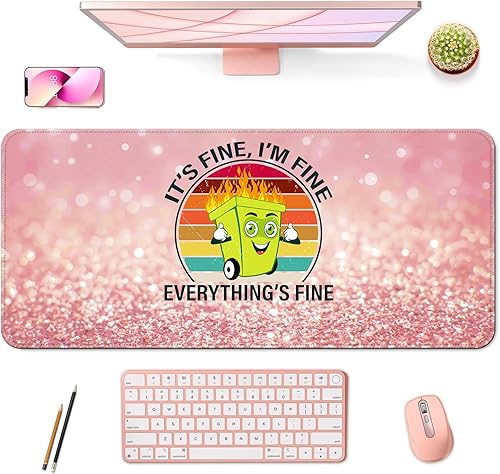 Vista 32 de Alfombrilla de escritorio, alfombrilla grande para mouse de 35 x 15.6 pulgadas, XXL extendida para juegos, con base antideslizante, alfombrilla