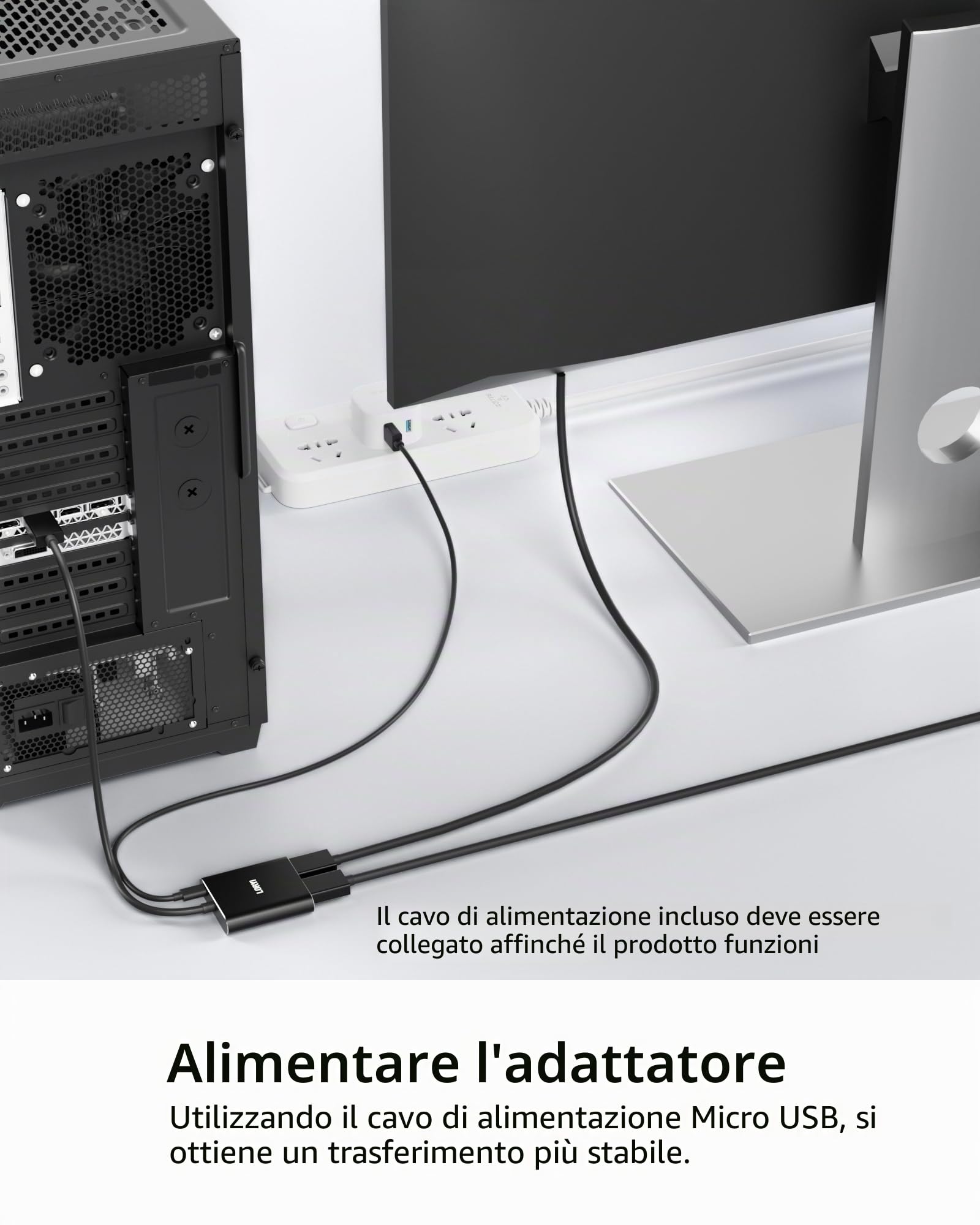 Adattatore splitter da DisplayPort a doppia DisplayPort, hub MST 4K60Hz, 1 in 2 uscite, porta display per doppio monitor, DP1.4, splitter per desktop, laptop