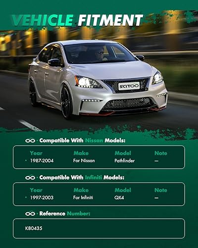 Miniatura 2 de Scitoo K80435 - Barra trasera para Nissan Pathfinder 1997 – 2003 Infiniti QX4 (2 unidades)